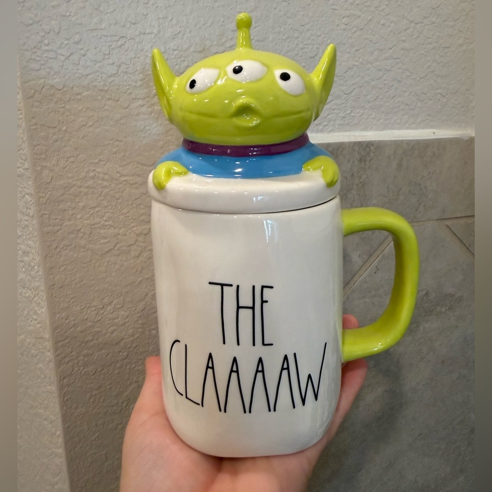 Rae Dunn Green Alien Mug with Lid